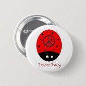 de knoop van de vredesbug wit ronde button 5,7 cm (Voorkant /achterkant)