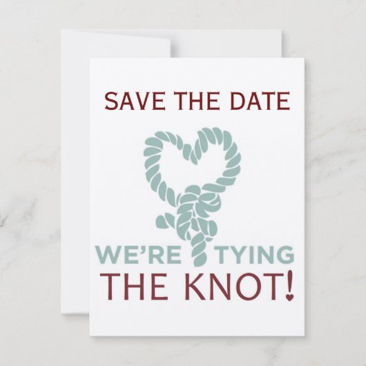 De knoop vastbinden save the date (Voorkant)