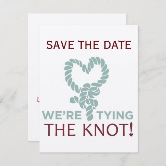 De knoop vastbinden save the date (Voorkant / Achterkant)