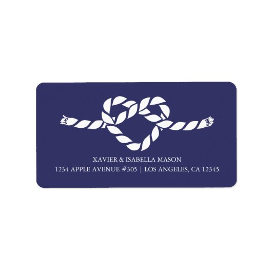 De knoop vastmaken | Aangepaste achtergrondkleur Etiket (Voorkant)