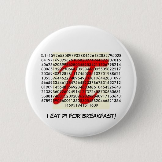 De knop Pi Ronde Button 5,7 Cm (Voorkant)