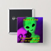 De knop Slim ding Vierkante Button 5,1 Cm (Voorkant /achterkant)