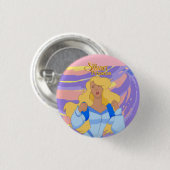 De knop Swan Princess Odette Ronde Button 3,2 Cm (Voorkant /achterkant)