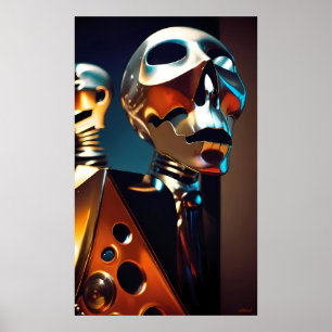 De knoppen komen van de machines poster