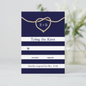De Knot Navy RSVP vastbinden (Staand voorkant)