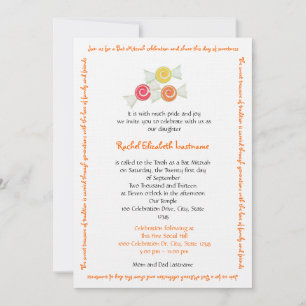 De Knuppel Mitzvah van de Schatten van het snoep Kaart