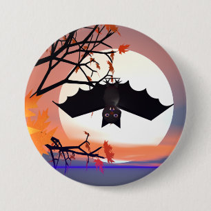 De Knuppel van Halloween in Boom Ronde Button 7,6 Cm