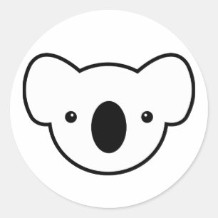 De Koala aan de wieg zetten Ronde Sticker