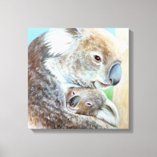 De Koala knuffel canvas fine art vierkante print