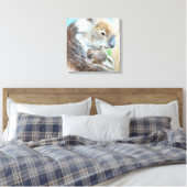 De Koala knuffel canvas fine art vierkante print (Insitu (Slaapkamer))