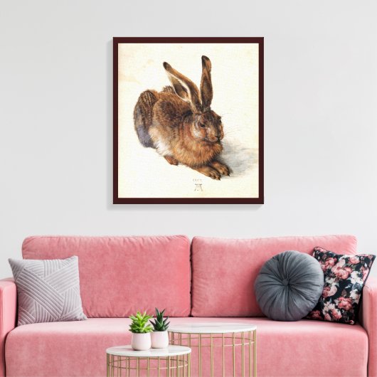 DE KOBBIT ( Jonge Hare ) Canvas Afdruk (Insitu (Woonkamer))