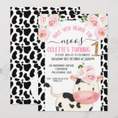 De koe Druk heeft u de dierentuinen van de eerste  Kaart (Voorkant / Achterkant)