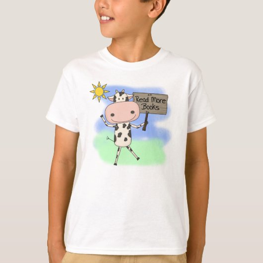 De koe las Meer Boeken T-shirt (Voorkant)