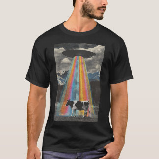 De koe ontvoerd naar de ruimte t-shirt