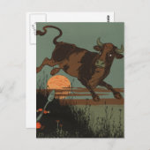 De koe springt over de maan briefkaart (Voorkant / Achterkant)