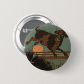 De koe springt over de maan ronde button 5,7 cm (Voorkant /achterkant)