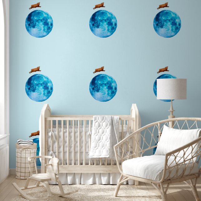 De Koe sprong over de maan Behang (Kinderen)