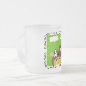 De koe zegt Moo T-shirts en Giften Matglas Koffiemok (Voorkant links)