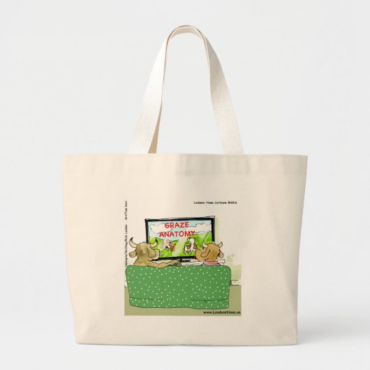 De Koeien van de onderneming Grote Tote Bag (Voorkant)