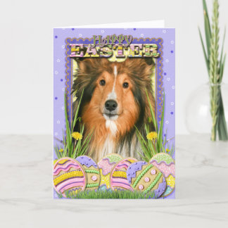De Koekjes van het Paasei - Sheltie Feestdagen Kaart