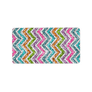 De koele geweldige trendy heldere zigzag van de etiket