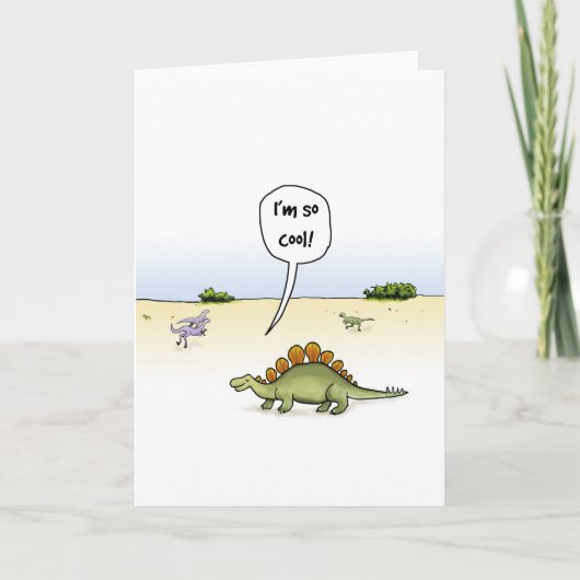 De koele Kaart van de Verjaardag Stegosaurus (Voorkant)