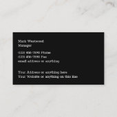 De koele Moderne Bouwdienst Visitekaartje (Achterkant)