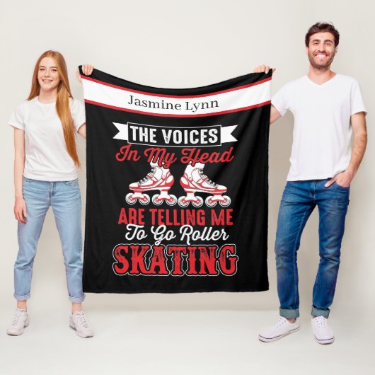 de koele rol die toevoegt naam skatten fleece deken (In situ)