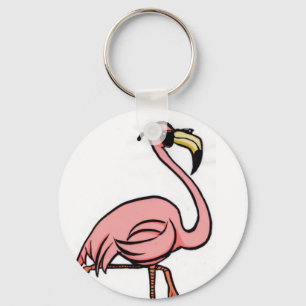 de koele sleutelketen van flamingo rond sleutelhanger