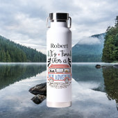 de koele tijd nieuwe avontuur voegt naam toe waterfles