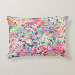 De koele trendy waterverf ploetert abstract art. decoratief kussen