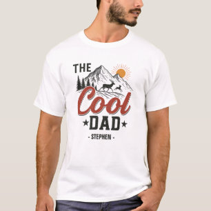 De koele vader - Rustic Mountain and Deer Design T-shirt