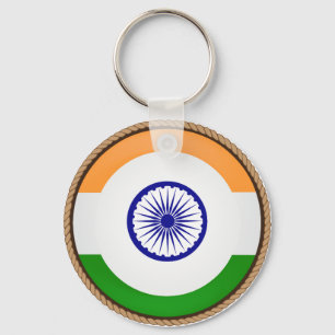 De koele Verbinding van de Vlag van India Sleutelhanger
