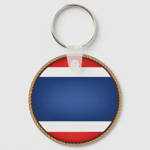 De koele Verbinding van de Vlag van Thailand Sleutelhanger