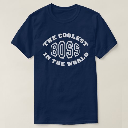 De koelste baas ter wereld t-shirt (Design voorkant)