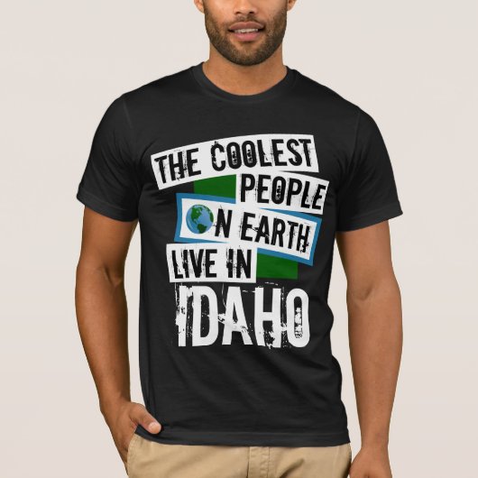 De koelste mensen op aarde leven in Idaho T-shirt (Voorkant)