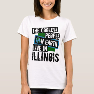 De koelste mensen op aarde leven in Illinois T-shirt