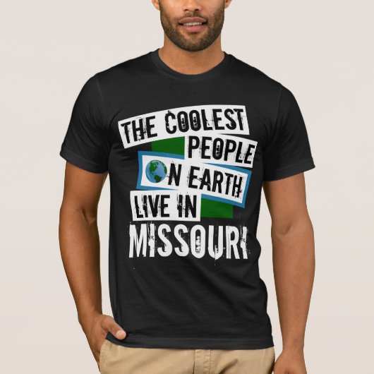 De koelste mensen op aarde leven in Missouri T-shirt (Voorkant)