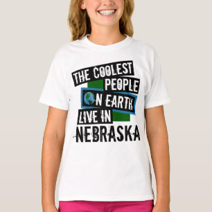 De koelste mensen op aarde leven in Nebraska T-shirt