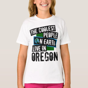 De koelste mensen op aarde leven in Oregon T-shirt