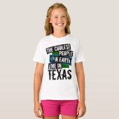 De koelste mensen op aarde leven in Texas T-shirt (Voorkant volledig)