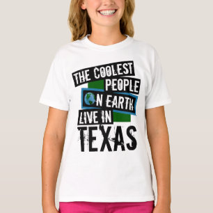 De koelste mensen op aarde leven in Texas T-shirt