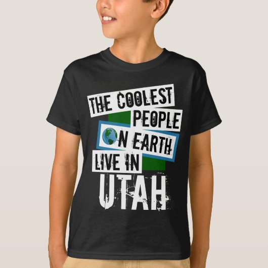 De koelste mensen op aarde leven in Utah T-shirt (Voorkant)