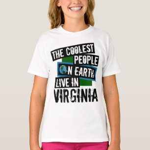 De koelste mensen op aarde leven in Virginia T-shirt