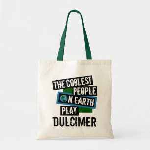 De koelste mensen op aarde spelen een ulcimer tote bag