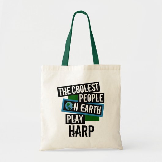 De koelste mensen op aarde spelen Harp Tote Bag (Voorkant)