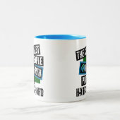 De koelste mensen op aarde spelen Harpsichord Tweekleurige Koffiemok (Center)