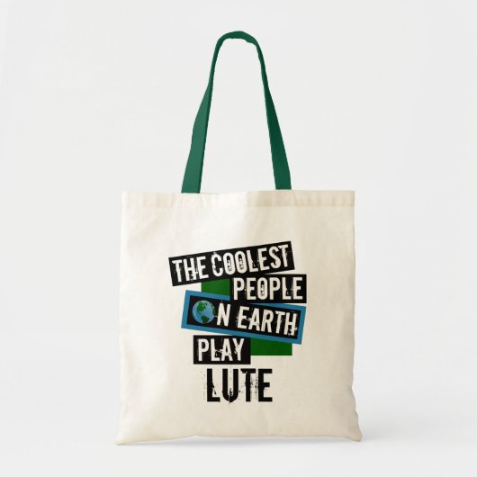 De koelste mensen op aarde spelen Lute Tote Bag (Voorkant)