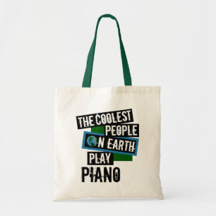 De koelste mensen op aarde spelen piano tote bag