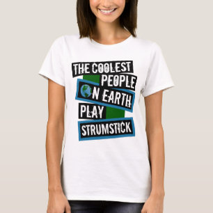 De Koelste Mensen op Aarde Spelen Strumstick T-shirt